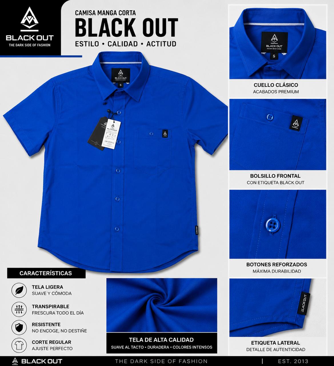 Camisa de Botones Black Out