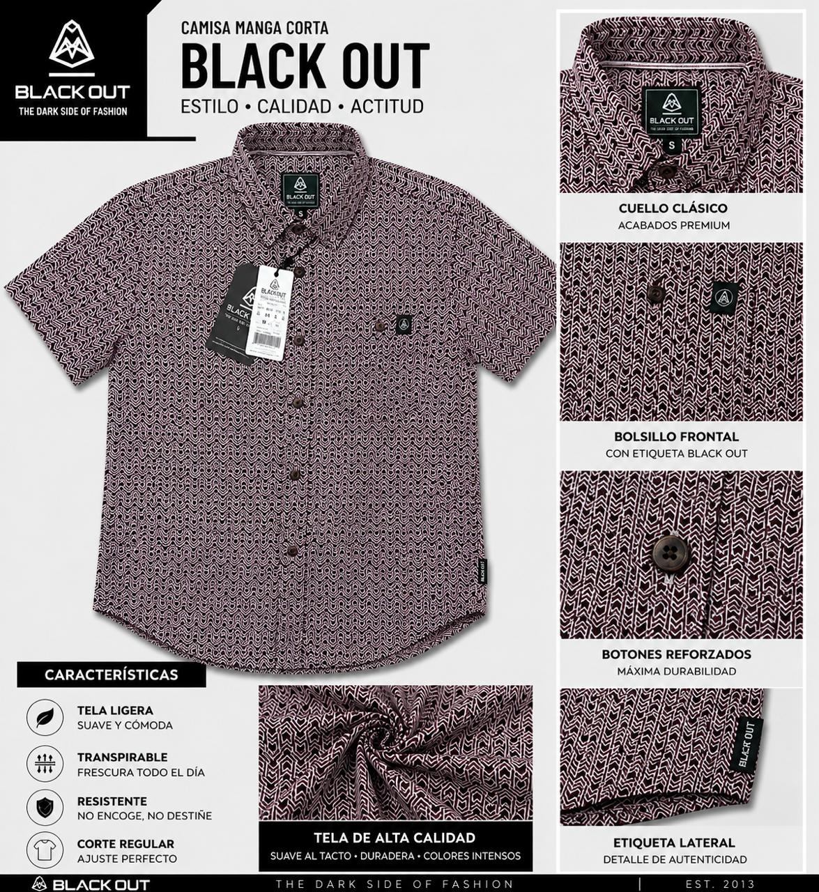 Camisa de Botones Black Out