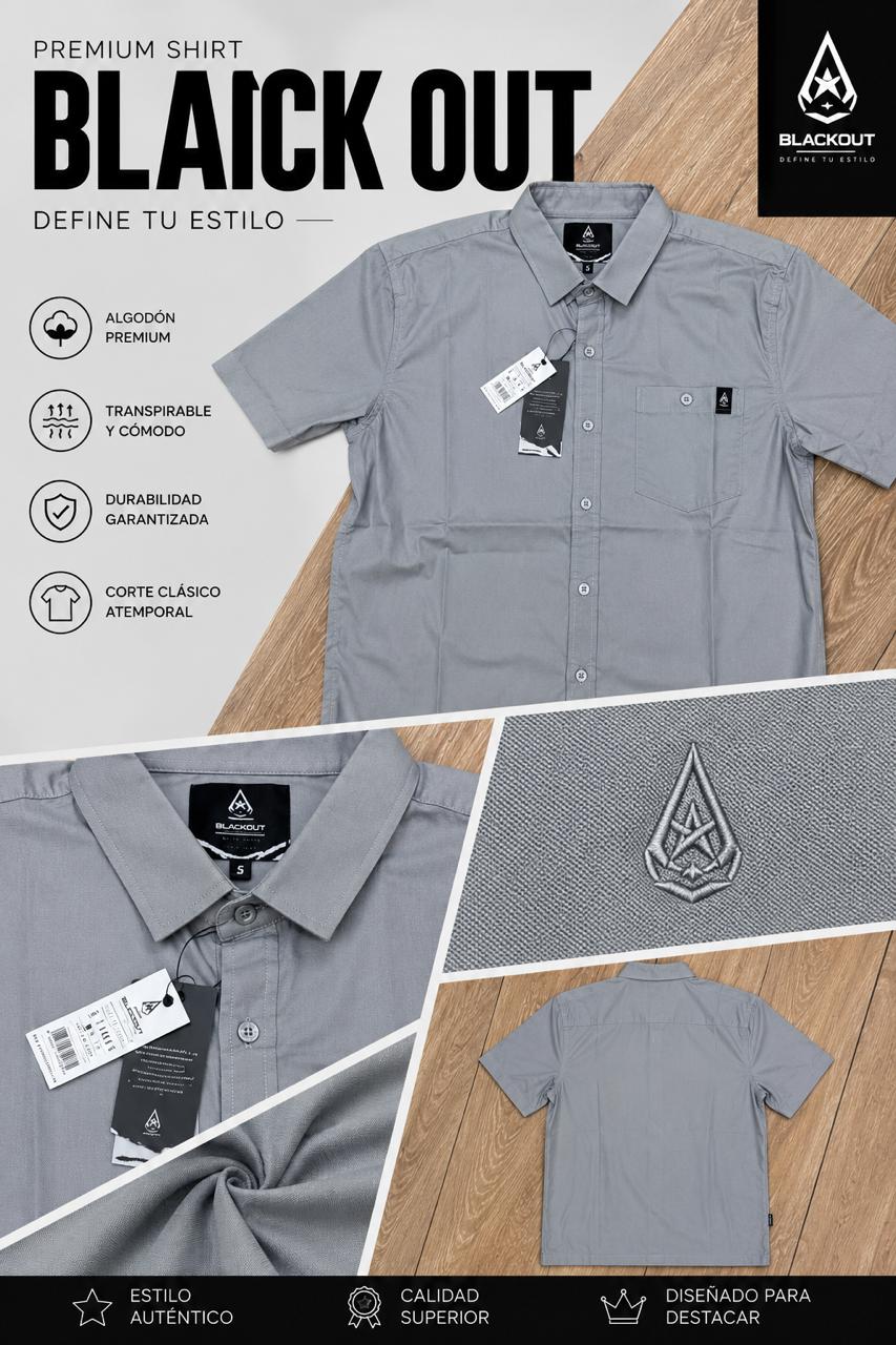 Camisa de Botones Black Out