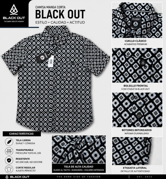 Camisa de Botones Black Out