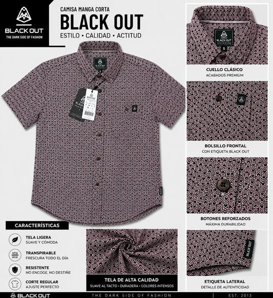Camisa de Botones Black Out